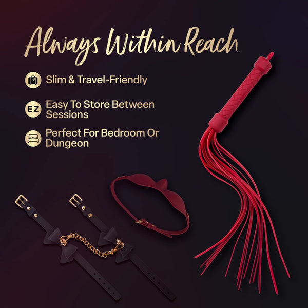 Temptasia Ardor Silicone Flogger - Red