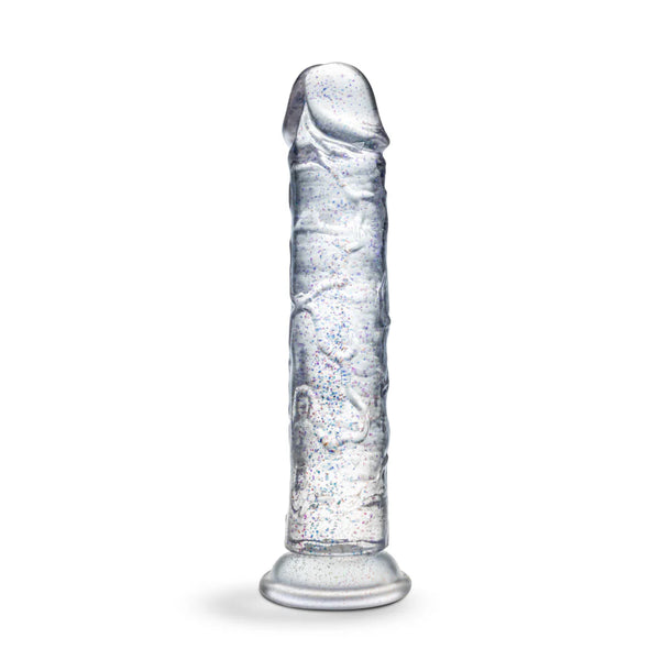 Naturally Yours Gala 6" Glitter Cock  - Sparkling Clear