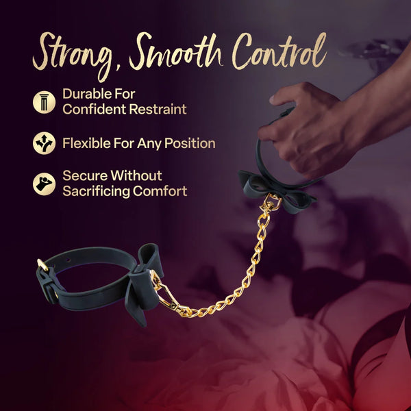 Temptasia Ardor Silicone Wrist & Ankle Restraints with Bow