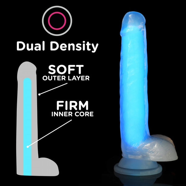 Curve Novelties Lollicock Glow-in-the-Dark 7" Silicone Dildo with Balls (4 Colours Available) - Extreme Toyz Singapore - https://extremetoyz.com.sg - Sex Toys and Lingerie Online Store
