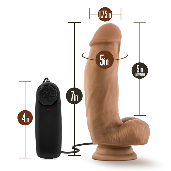 Coverboy MMA Fighter 7" Remote Control Vibrating Dildo with Balls