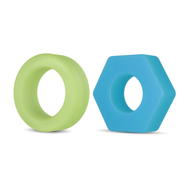 Performance Plus Flash Platinum-Cured Silicone 2 Cock Ring Set – Glow In The Dark