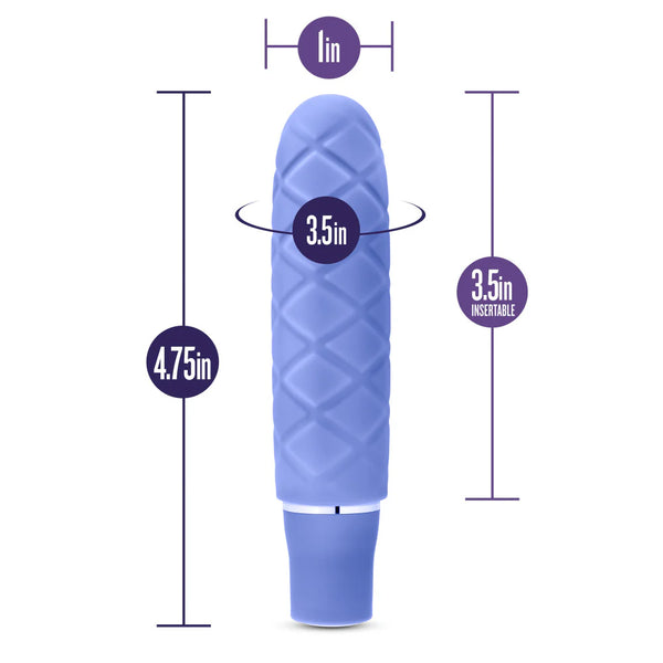 Luxe Cozi Platinum-Cured Silicone Vibrator - Periwinkle