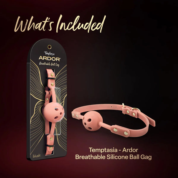 Temptasia Ardor Breathable Silicone Ball Gag - Pink