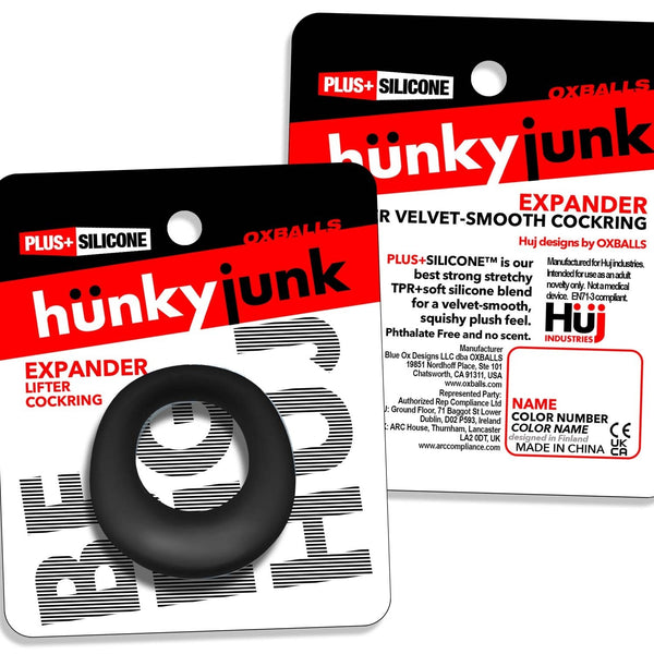 EXPANDER Lifter Scoop-Style Cock Ring - Black Fog