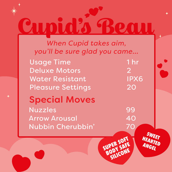 Unihorn Cupid's Beau Swirling Heart-Tongued Rechargeable Clitoral Vibrator
