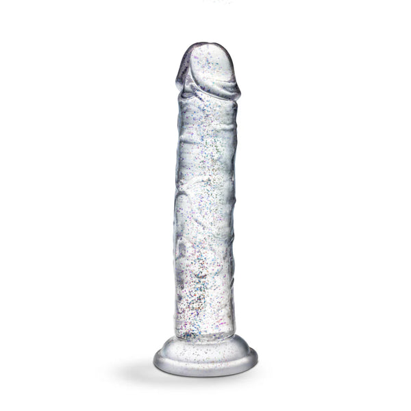 Naturally Yours Glamor 7" Glitter Cock  - Sparkling Clear