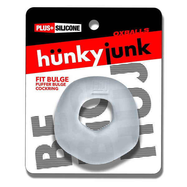 FIT BULGE Hung-Style Extra Thick Cock Ring  - Clear Steam