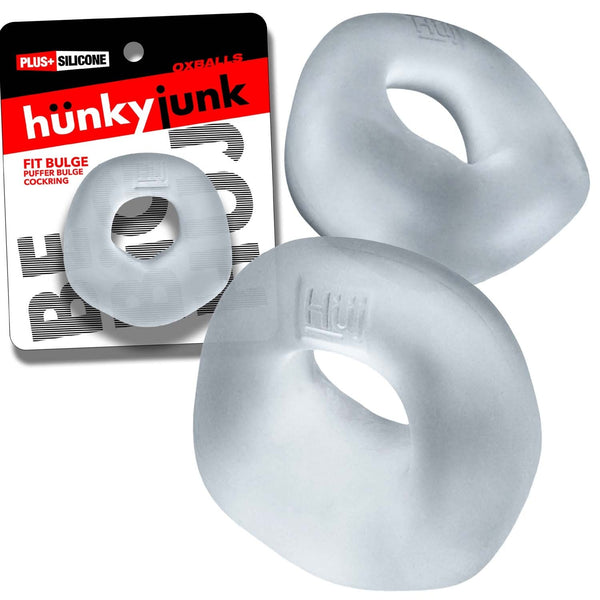 FIT BULGE Hung-Style Extra Thick Cock Ring  - Clear Steam