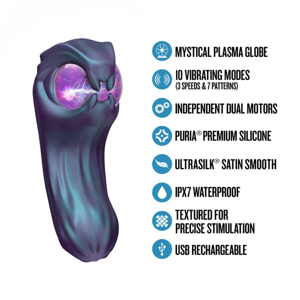 Temptasia Viper Rechargeable Dual Ended Vibrator with Mystical Plasma Globe
