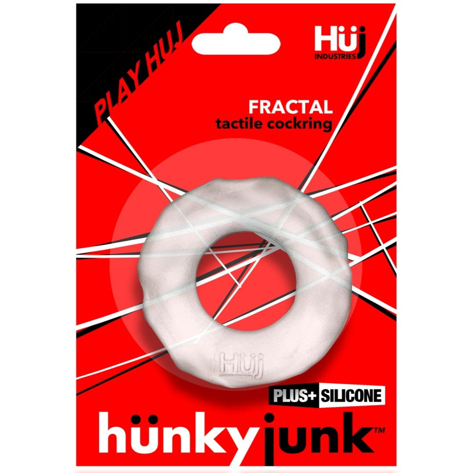 FRACTAL Tactile Cock Ring - Clear Ice