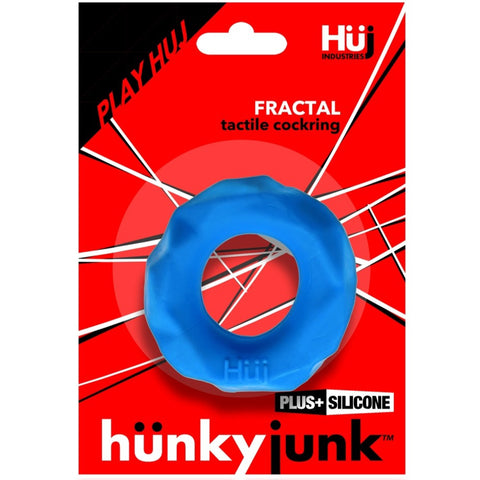 FRACTAL Tactile Cock Ring - Teal Ice