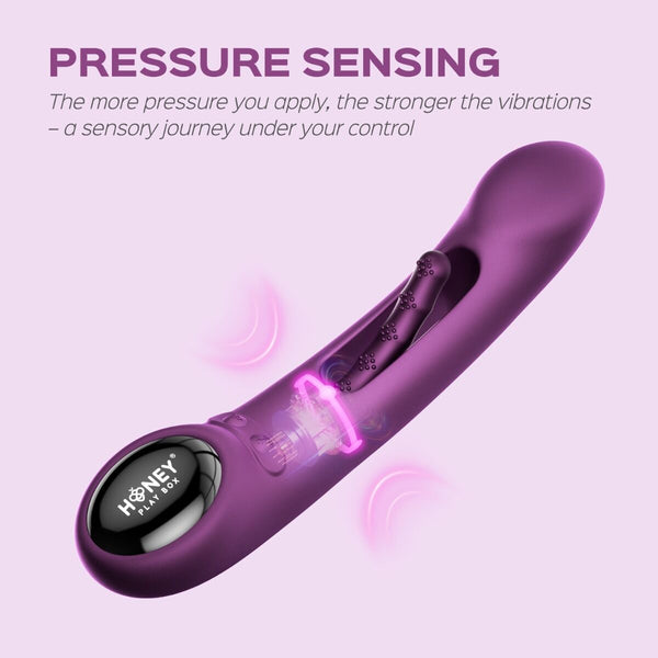 TEMPO App-Controlled Pressure Sensing Kinky Finger Tapping G-Spot Vibrator