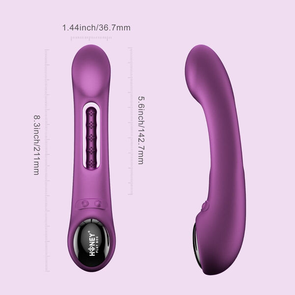 TEMPO App-Controlled Pressure Sensing Kinky Finger Tapping G-Spot Vibrator