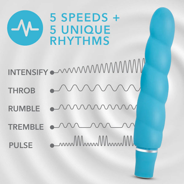 Luxe Anastasia Platinum-Cured Silicone Vibrator - Aqua