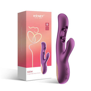 GEM App Controlled Wiggling Twin Balls Rabbit Vibrator