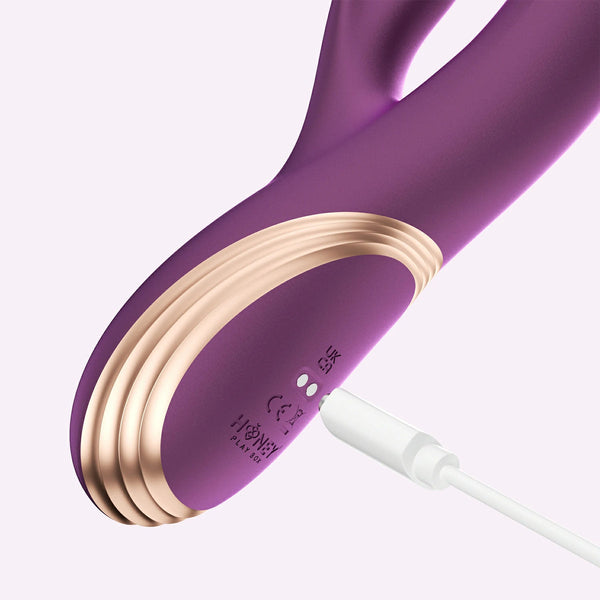 GEM App Controlled Wiggling Twin Balls Rabbit Vibrator