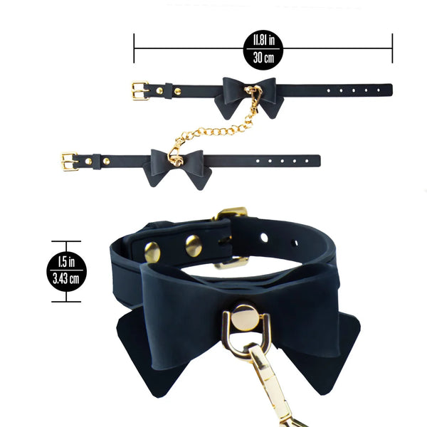 Temptasia Ardor Silicone Wrist & Ankle Restraints with Bow