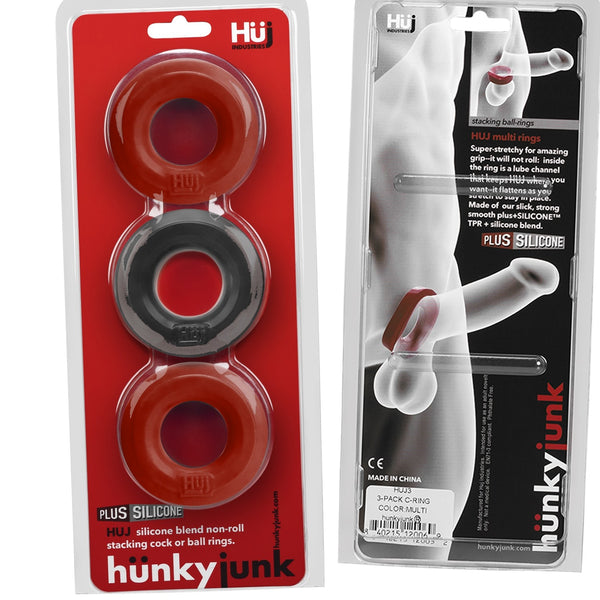 HUJ3 3-Pack No Roll C-Rings - Cherry Ice