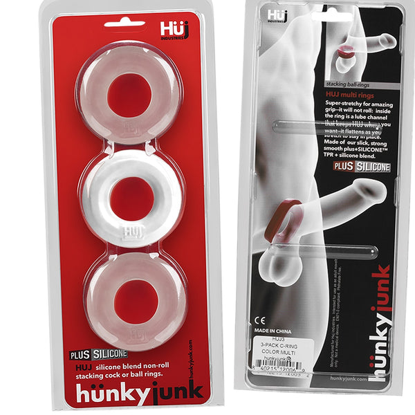 HUJ3 3-Pack No Roll C-Rings - White Ice