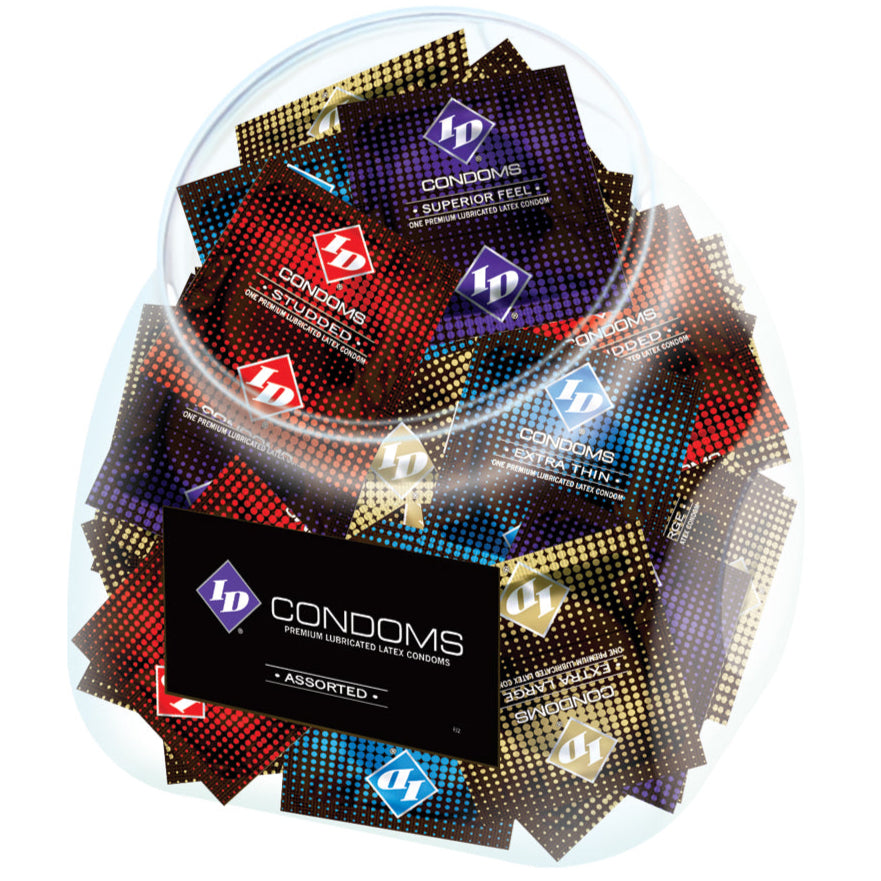 Assorted Lubricated Condom Jar - 144 Count