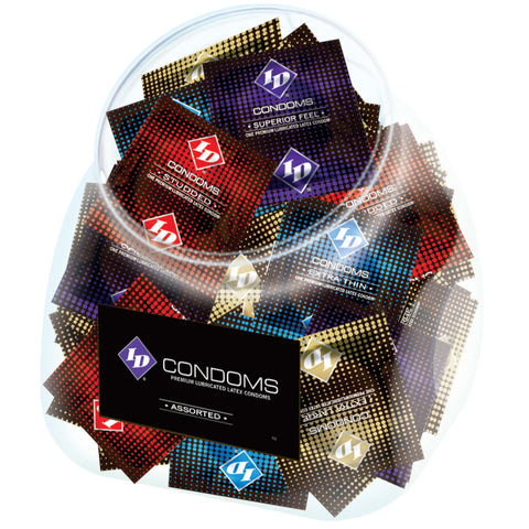 Assorted Lubricated Condom Jar - 144 Count