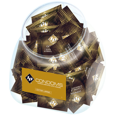Extra Large Lubricated Condom Jar - 144 Count