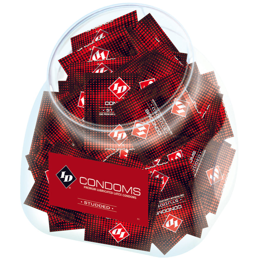 Studded Lubricated Condom Jar - 144 Count