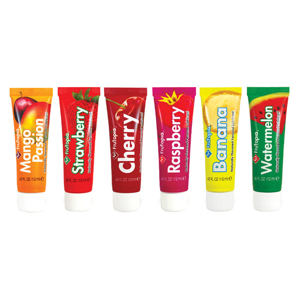 FRUTOPIA Assorted Natural Flavor Water-Based Lubricant 12ml Tube Jar - 72 Count
