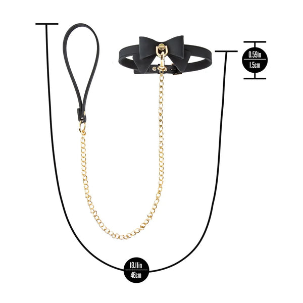 Temptasia Ardor Silicone Collar & Leash with Bow
