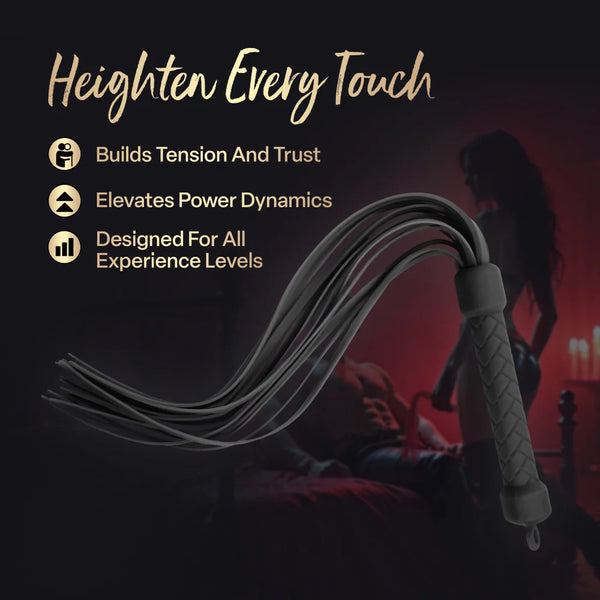 Temptasia Ardor Silicone Flogger - Black