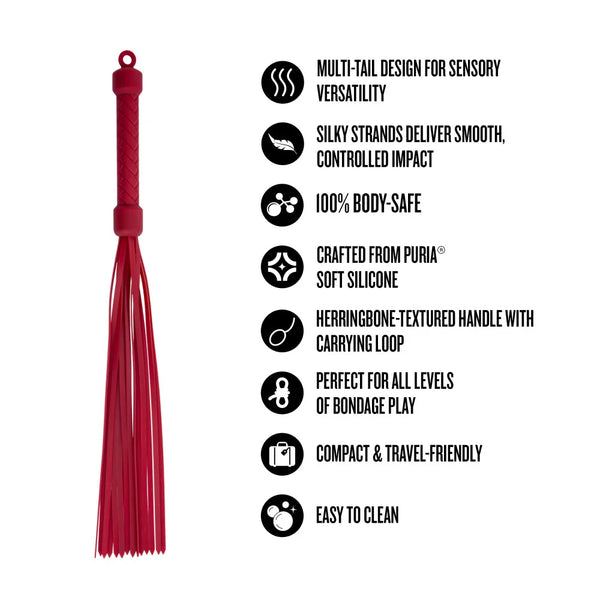 Temptasia Ardor Silicone Flogger - Red