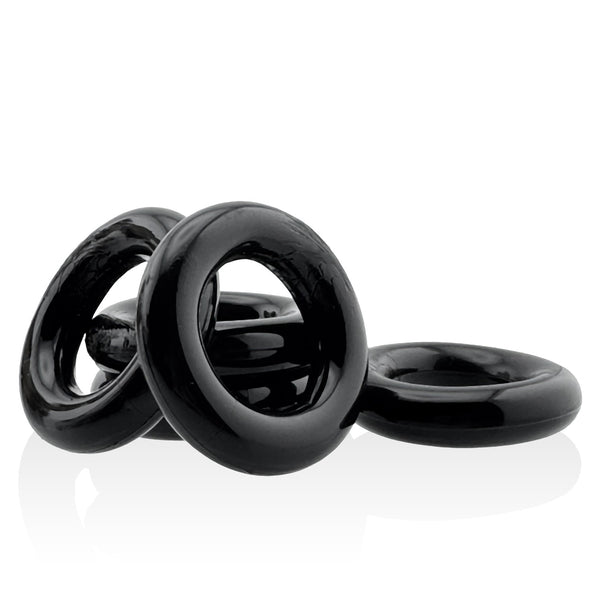 JACKER 5-STACK Mega Tube Pack Cockrings - Black