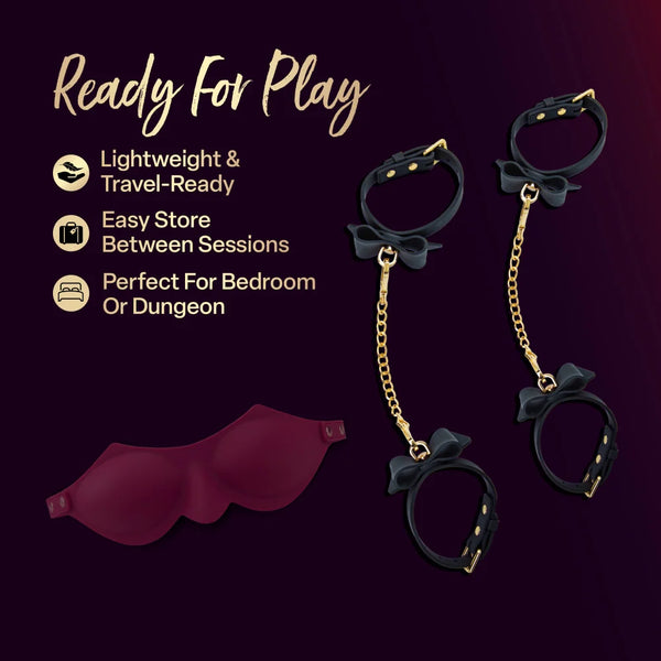 Temptasia Ardor Silicone Wrist & Ankle Restraints with Bow