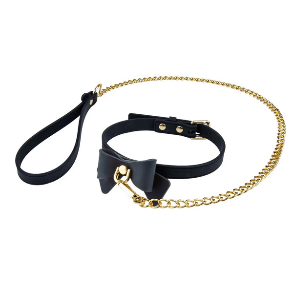 Temptasia Ardor Silicone Collar & Leash with Bow