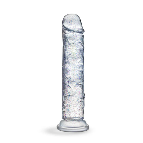 Naturally Yours Glamor 7" Glitter Cock  - Sparkling Clear