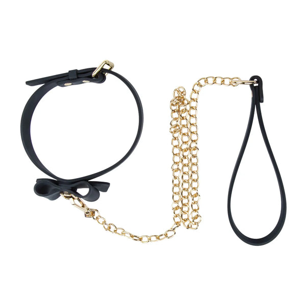 Temptasia Ardor Silicone Collar & Leash with Bow