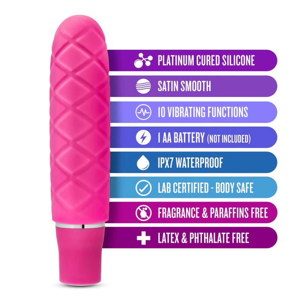 Luxe Cozi Platinum-Cured Silicone Vibrator - Fuchsia
