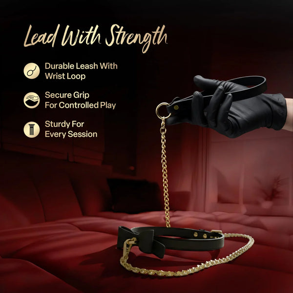 Temptasia Ardor Silicone Collar & Leash with Bow