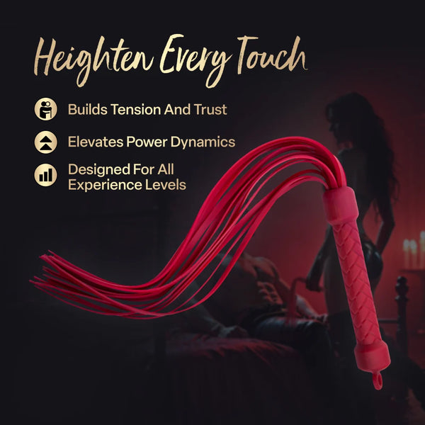 Temptasia Ardor Silicone Flogger - Red