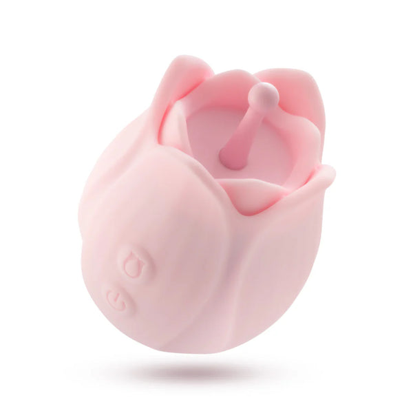 Play With Me Romantic Rose Rechargeable Vibrator With Rosebud Attachment Heads