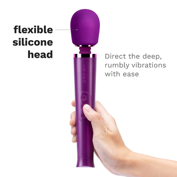 Petite Rechargeable Wand Massager - Dark Cherry