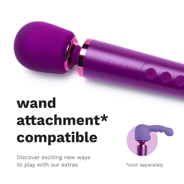 Petite Rechargeable Wand Massager - Dark Cherry