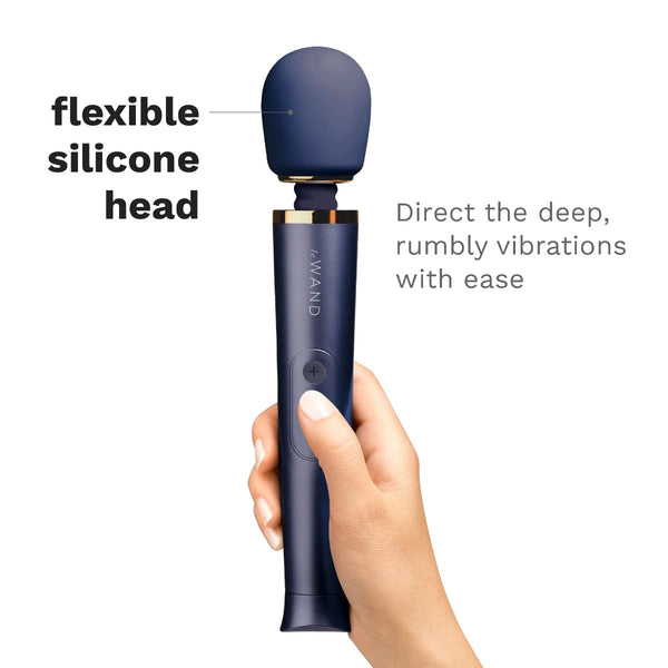 Petite Rechargeable Wand Massager - Navy