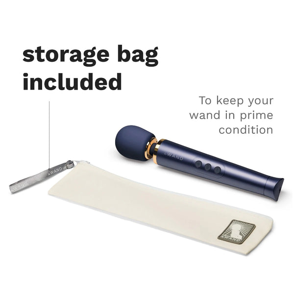Petite Rechargeable Wand Massager - Navy