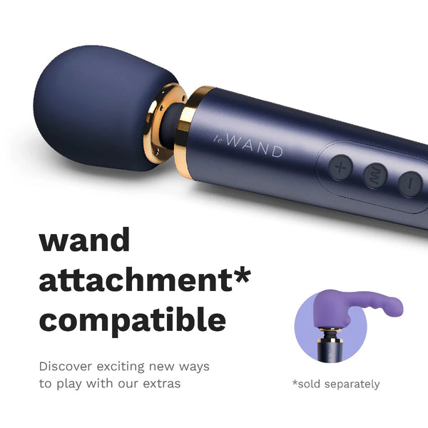 Petite Rechargeable Wand Massager - Navy