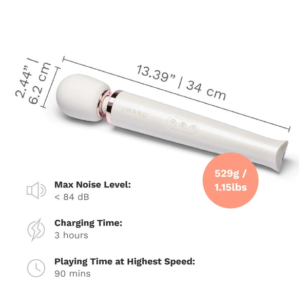 Original Rechargeable Wand Massager - White