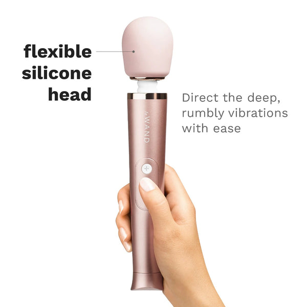 Petite Rechargeable Wand Massager - Rose Gold
