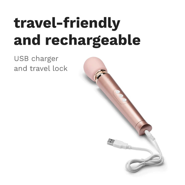 Petite Rechargeable Wand Massager - Rose Gold