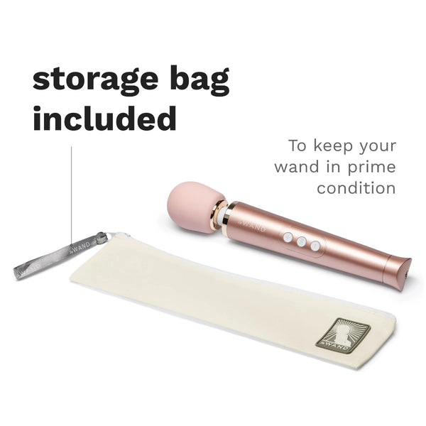 Petite Rechargeable Wand Massager - Rose Gold